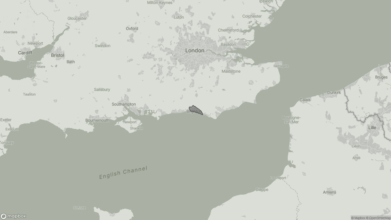 Map of Cost of Live-in Care in Brighton and Hove showing towns we provide care in