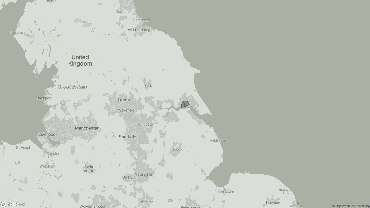 Map of Best Live-in Carers in Kingston upon Hull showing towns we provide care in