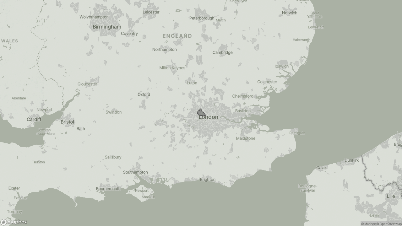 Map of Cost of Live-in Care in Brent showing towns we provide care in
