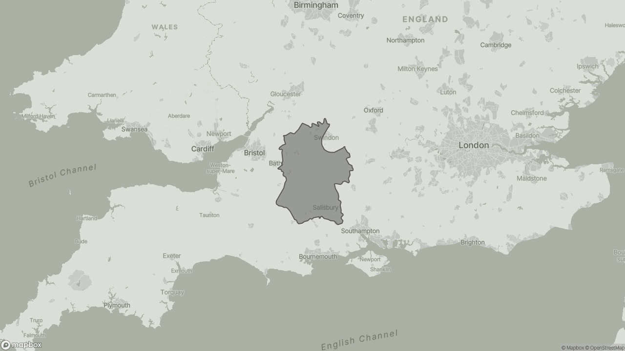 Map of Cost of Live-in Care in Wiltshire showing towns we provide care in
