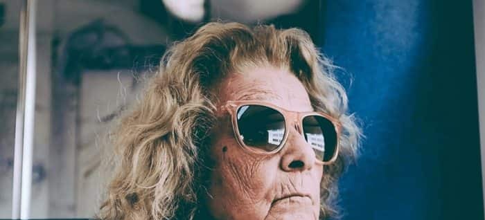 An elderly woman
